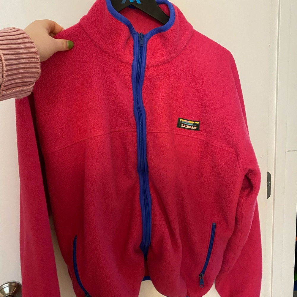 Vintage L.L. Bean Pink Fleece Jacket